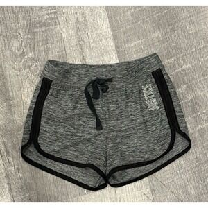 Justice Girls Size 6/7 Athletic Gym Shorts Black Grey